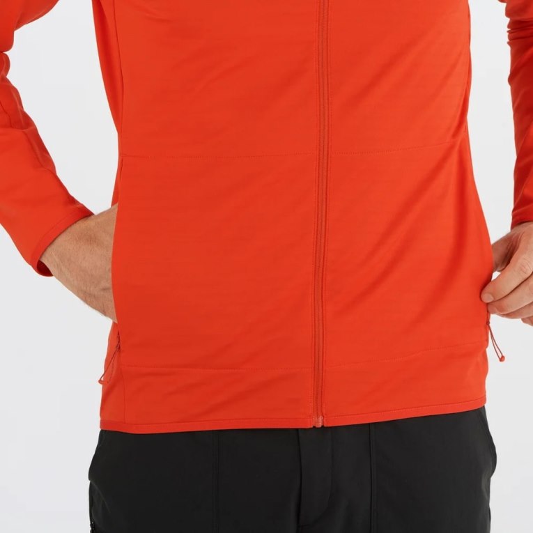 Pánské Bundy Salomon Essential Lightwarm Full Zip Oranžové | CZ 81REUWA